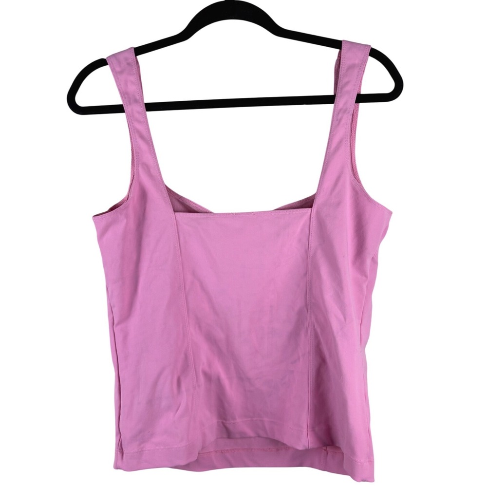 Free People Pink Somewhere Sometime Tank Top Sweetheart Neck Camisole Large - Picture 5 of 6